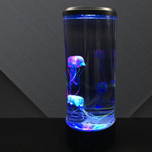 Load image into Gallery viewer, Cylindrical LED Simulation Jellyfish Light USB Powered Colorful Jellyfish Atmosphere Light, 10.5 x 10.5 x 29.4cm