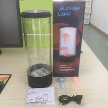 Load image into Gallery viewer, Cylindrical LED Simulation Jellyfish Light USB Powered Colorful Jellyfish Atmosphere Light, 10.5 x 10.5 x 29.4cm