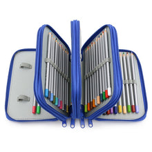Load image into Gallery viewer, Solid Color Square Four-Layer Pencil Case Sketch Colorful Pencil Case With 72 Holes, Four-Layer