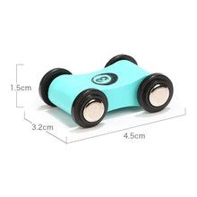 Load image into Gallery viewer, 8 PCS Wooden Speed Mini Race Car Early Childhood Education Puzzle Hand-Eye Coordination Toy, Random Color Delivery