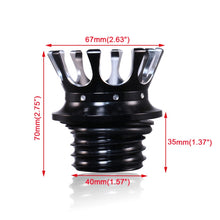 Load image into Gallery viewer, Motorcycle CNC Aluminum Alloy Crown Fuel Tank Cap Suitable For Harley 883 / XL / 1200 / 48 / 72, Black, Black and White, Golden, Silver, Bronze