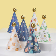 Load image into Gallery viewer, 20 PCS Cute Children Bronzing Birthday Hats Cake Baking Decoration Party Hats, Cats, Unicorn, Wave Point, Daisy, Happy Birthday, Star &amp; Moon Bronzing, Golden Ball Cap Happy Birthday, Golden Ball Cap 2 Monster, Golden Ball Cap Spaceman                  ...