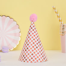 Load image into Gallery viewer, 20 PCS Cute Children Bronzing Birthday Hats Cake Baking Decoration Party Hats, Cats, Unicorn, Wave Point, Daisy, Happy Birthday, Star &amp; Moon Bronzing, Golden Ball Cap Happy Birthday, Golden Ball Cap 2 Monster, Golden Ball Cap Spaceman                  ...