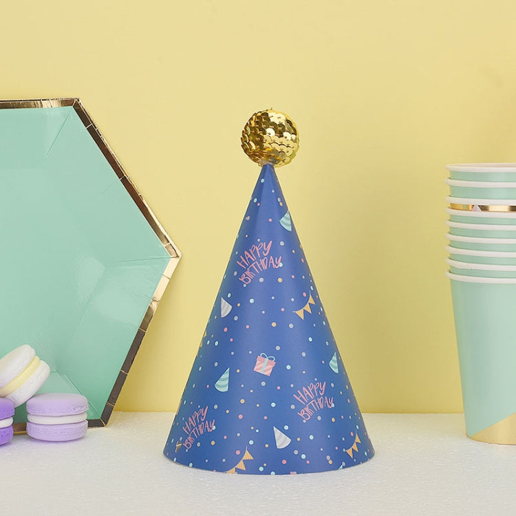 20 PCS Cute Children Bronzing Birthday Hats Cake Baking Decoration Party Hats, Cats, Unicorn, Wave Point, Daisy, Happy Birthday, Star & Moon Bronzing, Golden Ball Cap Happy Birthday, Golden Ball Cap 2 Monster, Golden Ball Cap Spaceman                  ...