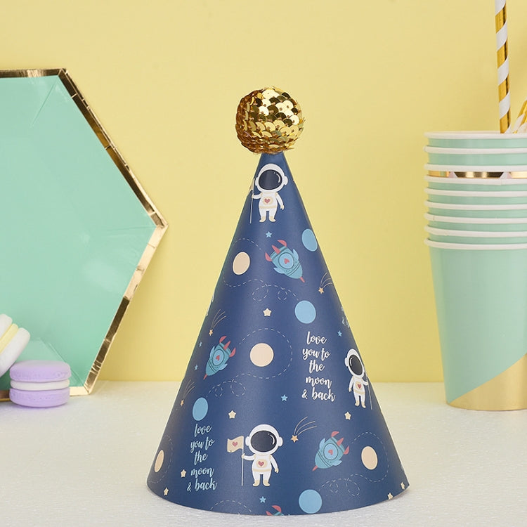 20 PCS Cute Children Bronzing Birthday Hats Cake Baking Decoration Party Hats, Cats, Unicorn, Wave Point, Daisy, Happy Birthday, Star & Moon Bronzing, Golden Ball Cap Happy Birthday, Golden Ball Cap 2 Monster, Golden Ball Cap Spaceman                  ...