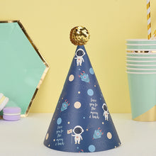 Load image into Gallery viewer, 20 PCS Cute Children Bronzing Birthday Hats Cake Baking Decoration Party Hats, Cats, Unicorn, Wave Point, Daisy, Happy Birthday, Star &amp; Moon Bronzing, Golden Ball Cap Happy Birthday, Golden Ball Cap 2 Monster, Golden Ball Cap Spaceman                  ...