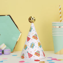 Load image into Gallery viewer, 20 PCS Cute Children Bronzing Birthday Hats Cake Baking Decoration Party Hats, Cats, Unicorn, Wave Point, Daisy, Happy Birthday, Star &amp; Moon Bronzing, Golden Ball Cap Happy Birthday, Golden Ball Cap 2 Monster, Golden Ball Cap Spaceman                  ...