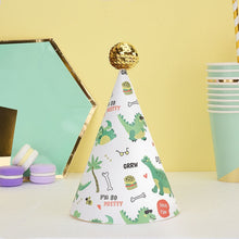 Load image into Gallery viewer, 20 PCS Cute Children Bronzing Birthday Hats Cake Baking Decoration Party Hats, Cats, Unicorn, Wave Point, Daisy, Happy Birthday, Star &amp; Moon Bronzing, Golden Ball Cap Happy Birthday, Golden Ball Cap 2 Monster, Golden Ball Cap Spaceman                  ...
