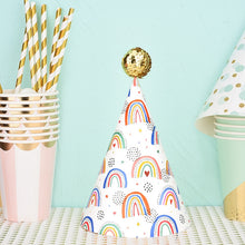 Load image into Gallery viewer, 20 PCS Cute Children Bronzing Birthday Hats Cake Baking Decoration Party Hats, Cats, Unicorn, Wave Point, Daisy, Happy Birthday, Star &amp; Moon Bronzing, Golden Ball Cap Happy Birthday, Golden Ball Cap 2 Monster, Golden Ball Cap Spaceman                  ...