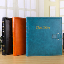 Load image into Gallery viewer, 6 inch 500 Sheets Interstitial PP Album PU Leather Retro Bronzing Cover Photo Album, Red, Yellow, Blue, Black, Beige, Orange, Dark Red