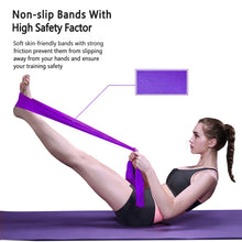 Load image into Gallery viewer, 3 In 1 TPE Yoga Stretch Sheet Fitness Elastic Band Resistance Band Strength Training Stretch Band Set