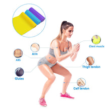Load image into Gallery viewer, 3 In 1 TPE Yoga Stretch Sheet Fitness Elastic Band Resistance Band Strength Training Stretch Band Set