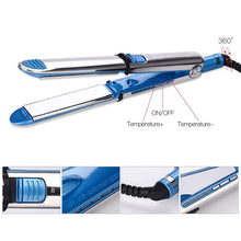 Load image into Gallery viewer, 2 in 1 Titanium Hair Straighter Curler Iron, EU, US, UK