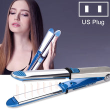 Load image into Gallery viewer, 2 in 1 Titanium Hair Straighter Curler Iron, EU, US, UK