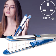 Load image into Gallery viewer, 2 in 1 Titanium Hair Straighter Curler Iron, EU, US, UK