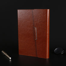 Load image into Gallery viewer, Business Notebook Imitation Leather PU Tri-Fold Loose-Leaf Notepad, A5