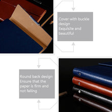 Load image into Gallery viewer, Business Notebook Imitation Leather PU Tri-Fold Loose-Leaf Notepad, A5