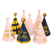 Load image into Gallery viewer, 20 PCS Sequined Fur Ball Birthday Hat Birthday Party Supplies Dress Up Paper Hat, No. 1, No. 2 Glitter, No. 3 Glitter, No. 4 Pure Gold, No. 7 Pink, No. 8 Pink, 1 Gem Green Flash Ball, 2 Gem Green Flash Ball, No. 3 Gem Green, 2 Love Horse Orange        ...