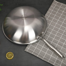 Load image into Gallery viewer, Household 304 Stainless Steel Oil-free and Uncoated Flat-bottom Wok Suitable for Induction Cooker Gas, 32cm