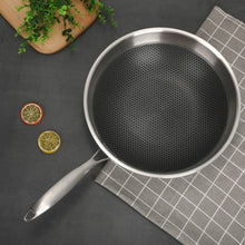 Load image into Gallery viewer, Household 304 Stainless Steel Oil-free and Uncoated Flat-bottom Wok Suitable for Induction Cooker Gas, 32cm