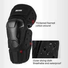 Load image into Gallery viewer, SULAITE Off-Road Motorcycle Windproof Warmth Drop-Proof Breathable Carbon Fiber Protective Gear, Knee Pads+Elbow Pads, Knee Pads