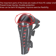 Load image into Gallery viewer, SULAITE Motorcycle Outdoor Riding Anti-Fall Protective Gear Knee Pads, Black, Black Red