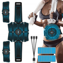 Load image into Gallery viewer, 8-Piece Lazy Abdomen Fitness Massager Rechargeable Home Fitness Belt Abdominal Muscle Stickers