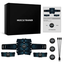 Load image into Gallery viewer, 8-Piece Lazy Abdomen Fitness Massager Rechargeable Home Fitness Belt Abdominal Muscle Stickers