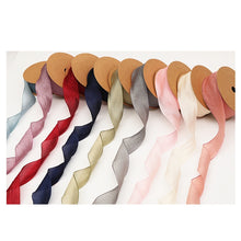 Load image into Gallery viewer, Kapok Yarn Ribbon Flower Packaging Ribbon Headdress Headband, Blue, Lotus Pink, Smoke Purple, Golden Cyan, Silver Gray, Navy, Creamy-white, Water Pink, Wine Red, Champagne