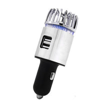 Load image into Gallery viewer, JO-6291 Negative Ion Car Sterilizing Air Purifier Mobile Phone High-Speed Charging Dual USB Cigarette Lighter, JO-6291 Mysterious Silver, JO-6291 Tyrant Gold