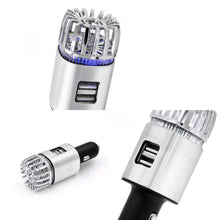 Load image into Gallery viewer, JO-6291 Negative Ion Car Sterilizing Air Purifier Mobile Phone High-Speed Charging Dual USB Cigarette Lighter, JO-6291 Mysterious Silver, JO-6291 Tyrant Gold