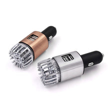 Load image into Gallery viewer, JO-6291 Negative Ion Car Sterilizing Air Purifier Mobile Phone High-Speed Charging Dual USB Cigarette Lighter, JO-6291 Mysterious Silver, JO-6291 Tyrant Gold