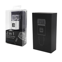 Load image into Gallery viewer, JO-6291 Negative Ion Car Sterilizing Air Purifier Mobile Phone High-Speed Charging Dual USB Cigarette Lighter, JO-6291 Mysterious Silver, JO-6291 Tyrant Gold