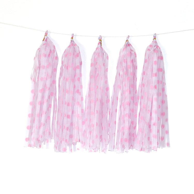 Color Polka Dot Paper Tassels Birthday Room Decoration Ribbon Garland, TM-001 Blue Dots, TM-002 Pink Dots, TM-003 Yellow Dot, TM-004 Purple Dot, TM-005 Golden Dot, TM-006 Silver Dot, TM-007 Green Dot, TX-008 Star Moon Pink, TX-009 Star Moon Beige      ...