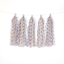 Load image into Gallery viewer, Color Polka Dot Paper Tassels Birthday Room Decoration Ribbon Garland, TM-001 Blue Dots, TM-002 Pink Dots, TM-003 Yellow Dot, TM-004 Purple Dot, TM-005 Golden Dot, TM-006 Silver Dot, TM-007 Green Dot, TX-008 Star Moon Pink, TX-009 Star Moon Beige      ...