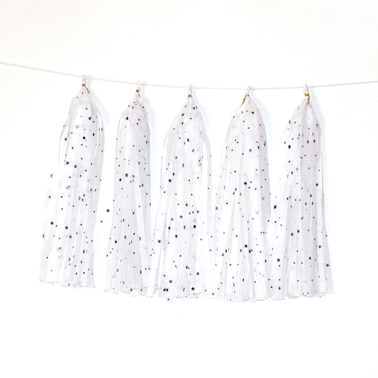 Color Polka Dot Paper Tassels Birthday Room Decoration Ribbon Garland, TM-001 Blue Dots, TM-002 Pink Dots, TM-003 Yellow Dot, TM-004 Purple Dot, TM-005 Golden Dot, TM-006 Silver Dot, TM-007 Green Dot, TX-008 Star Moon Pink, TX-009 Star Moon Beige      ...
