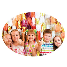 Load image into Gallery viewer, Color Polka Dot Paper Tassels Birthday Room Decoration Ribbon Garland, TM-001 Blue Dots, TM-002 Pink Dots, TM-003 Yellow Dot, TM-004 Purple Dot, TM-005 Golden Dot, TM-006 Silver Dot, TM-007 Green Dot, TX-008 Star Moon Pink, TX-009 Star Moon Beige      ...