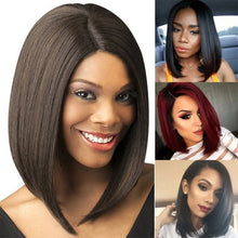 Load image into Gallery viewer, Ladies Short Hair Bobo Head Synthetic Hair Cover, Black, Red Wine, Light Brown, Dark Brown, Black Brown