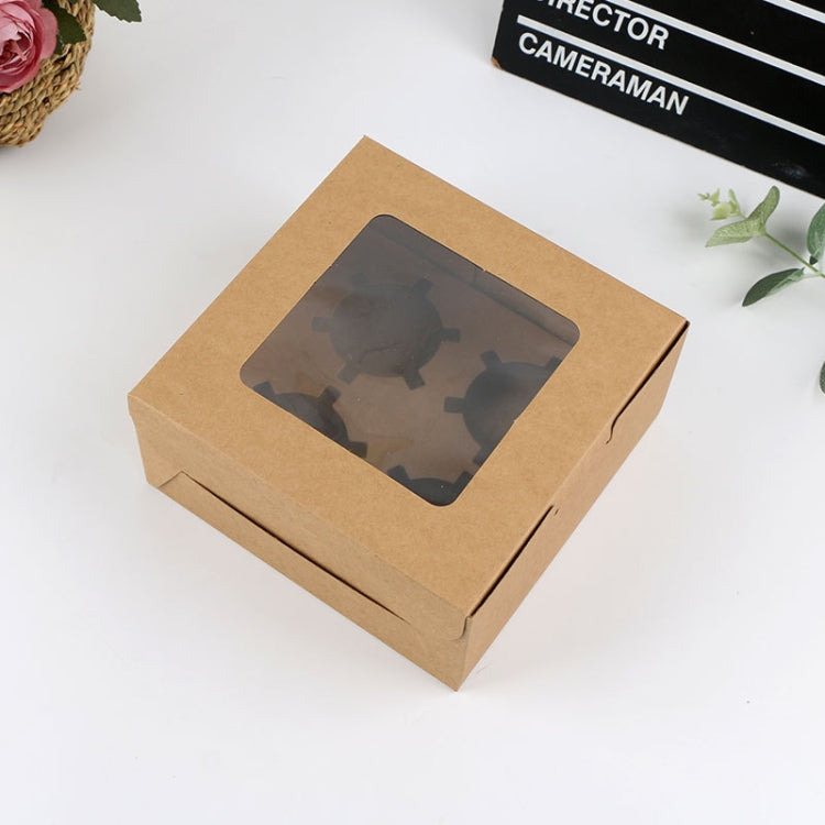 25 PCS Window Cupcake Packaging Box Muffin Cake Box With Inner Support, 2 In One (White), 2 In One (Marble), 2 In One (Kraft Paper), 4 In One (White), 4 In One (Marble), 4 In One (Kraft Paper), 6 In One (White), 6 In One (Marble), 6 In One (Kraft Paper)