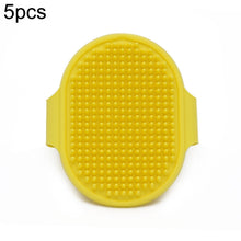 Load image into Gallery viewer, 5pcs Pet Bathing Massage Brush For Dogs Cleaning And Beauty Tools, Yellow, Blue, Green, Rose Red, Black