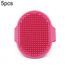 Load image into Gallery viewer, 5pcs Pet Bathing Massage Brush For Dogs Cleaning And Beauty Tools, Yellow, Blue, Green, Rose Red, Black