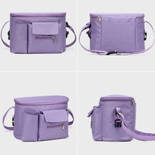 Load image into Gallery viewer, Multifunctional Stroller Hanging Bag Stroller Baby Bottle Water Bottle Bag Storage bag, Purple, Light Grey, Green