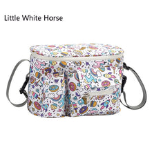 Load image into Gallery viewer, Multifunctional Baby Stroller Hanging Bag Baby Supplies Storage Bag, Little White Horse, Flower Mushroom, Swing Bear, Yellow Alpaca, Black Swan