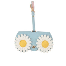 Load image into Gallery viewer, Cute And Funny PU Sunglasses Case Portable Glasses Case With Hanging Buckle, Flowers (Lake Blue Color Matching), Mengbao (Gray Stitching), Cat Girl (Red Frame), Red Love, Big Eyes (Gray), British Style (Stripe Contrast), Red Love Cat Girl, Bat (Black) ...