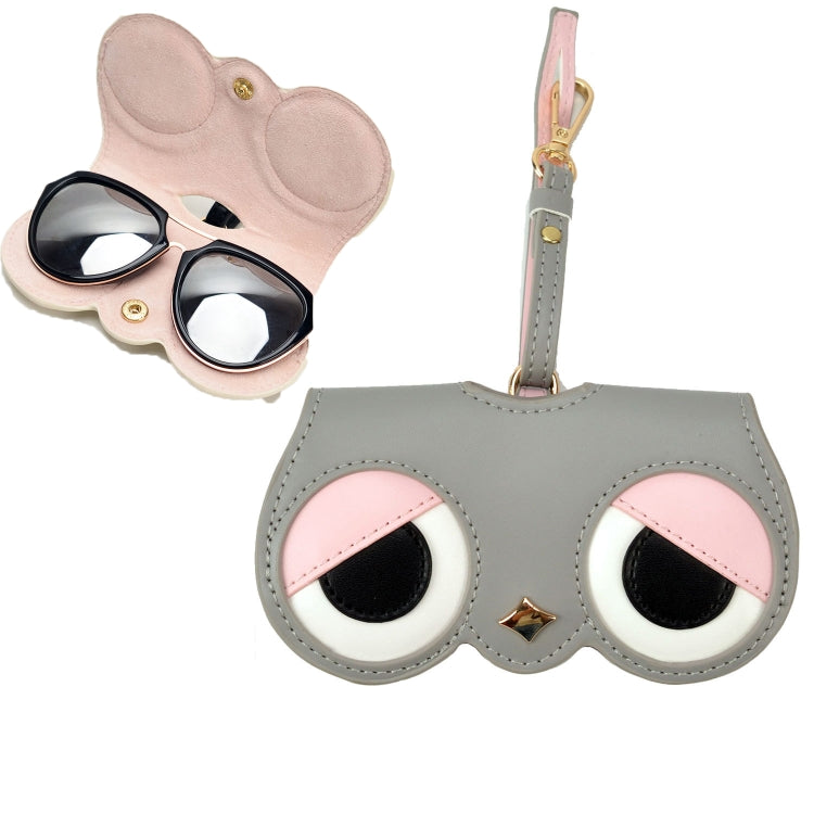 Cute And Funny PU Sunglasses Case Portable Glasses Case With Hanging Buckle