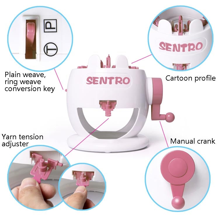Hand Knitting Machine Children Play House Toy DIY Knitting Wool Machine