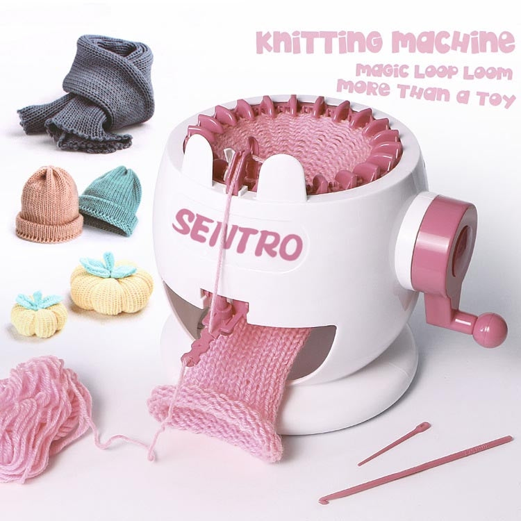 Hand Knitting Machine Children Play House Toy DIY Knitting Wool Machine