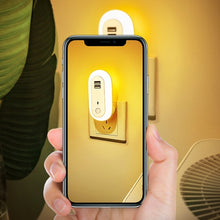 Load image into Gallery viewer, Remote Control Timer Dimming Night Light Bedroom Socket LED Wall Light, CN Plug, Dual-USB, Regular