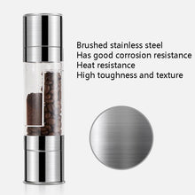Load image into Gallery viewer, 2 in 1 Stainless Steel Manual Pepper Mill Double-Head Pepper Mill, Pepper Mill
