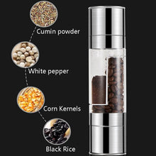 Load image into Gallery viewer, 2 in 1 Stainless Steel Manual Pepper Mill Double-Head Pepper Mill, Pepper Mill